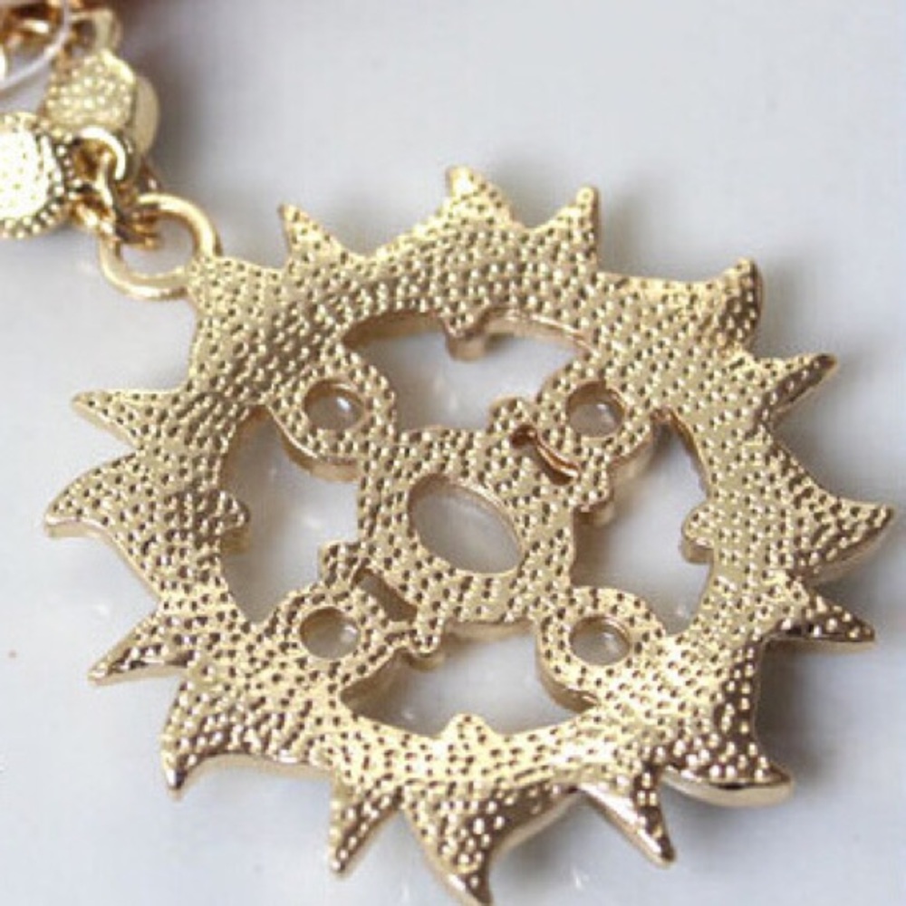 Sun Moon Star Astrology Mystic Statement Necklace - Picture 5 of 8